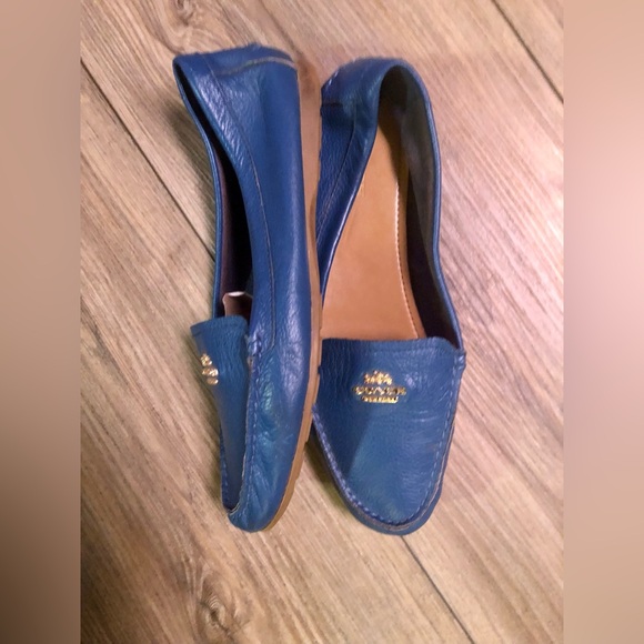 Coach Blue Leather Loafers - Picture 3 of 7